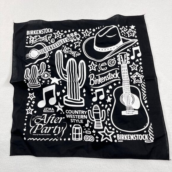 2024 CMA 58th Country Music Awards Official After Party 21" Cowboy Bandana Scarf - Picture 1 of 16
